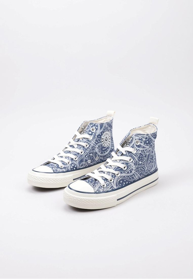 Victoria High-Top Sneaker 'Tribu' Mit Bandana-Print & Glanzsohle – Canvas, Retro Design Für Damen