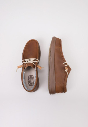 HEY DUDE WALLY GRIP CRAFT LEATHER Braun