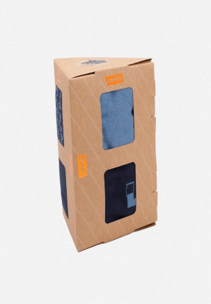 LEVIS GIFTBOX REG CUT DENIM LOGO 4P Multicolore