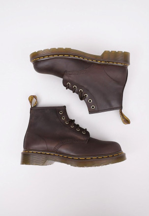 DR MARTENS 101  Dark Brown Crazy Horse Marrón