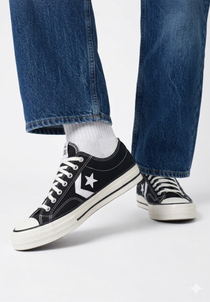 CONVERSE STAR PLAYER 76 PREMIUM CANVAS Schwarz