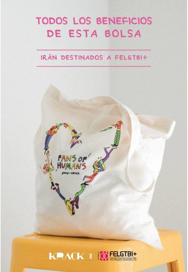KRACK Bolsa solidaria Fans of Humans Beige