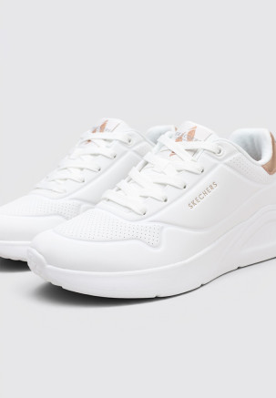 SKECHERS UNO LITE - SHIMMER ALONG Blanco