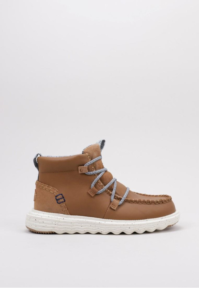 HEY DUDE REYES BOOT LEATHER Marrón