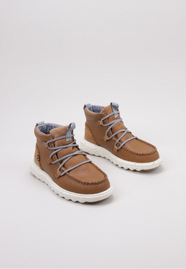 HEY DUDE REYES BOOT LEATHER Marrón
