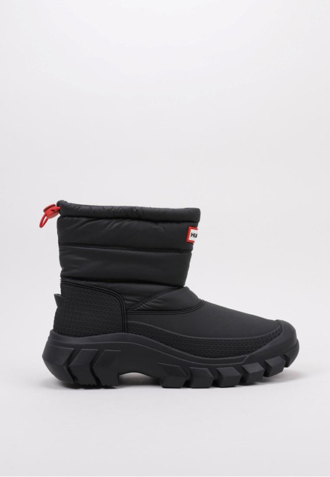 HUNTER WOMENS INTREPID SHORT SNOW BOOT Negro