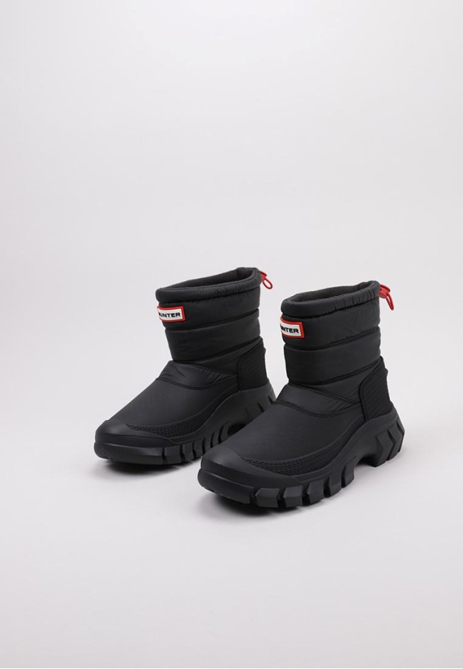 HUNTER WOMENS INTREPID SHORT SNOW BOOT Negro