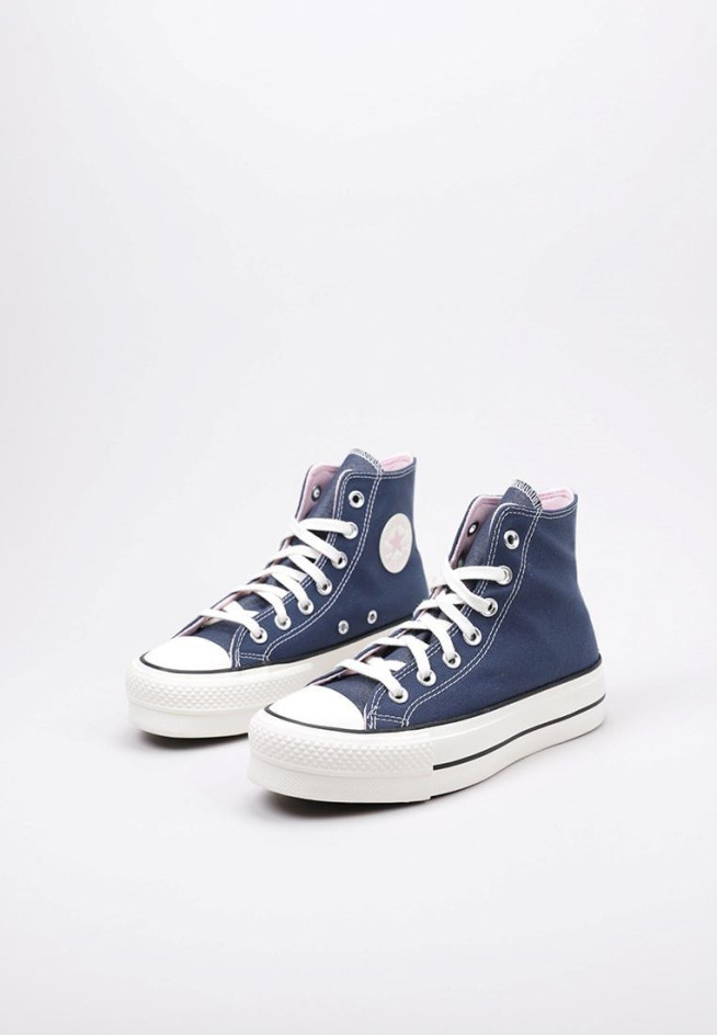 CONVERSE CHUCK TAYLOR ALL STAR LIFT PLATFORM DENIM FASHION. Azul