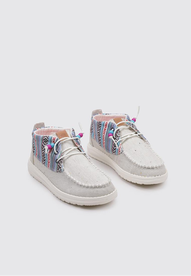 HEY DUDE WENDY MID BOHO MIX Gris
