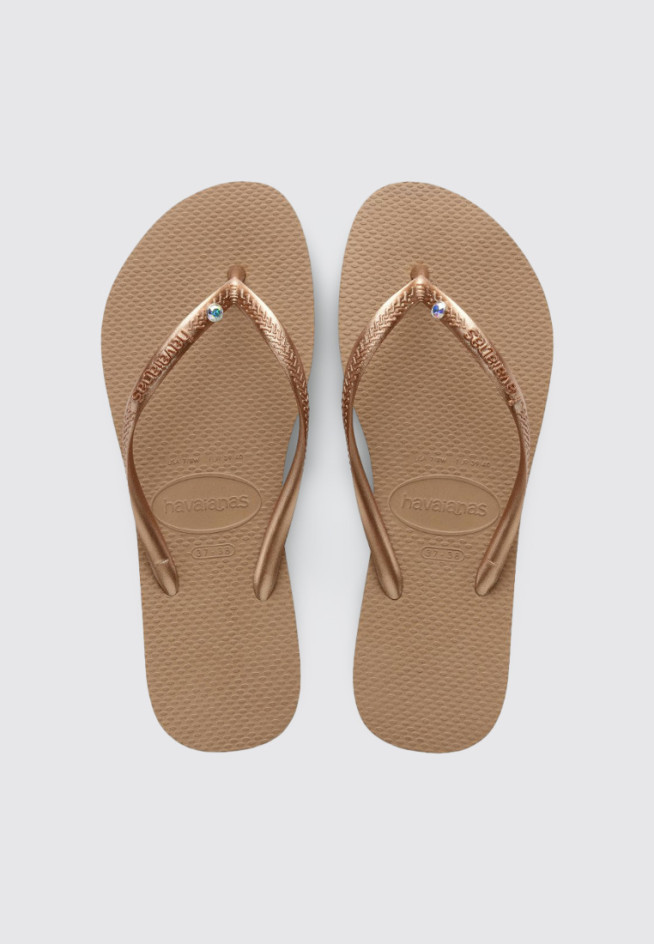 HAVAIANAS SLIM CRYSTAL SWII Beige