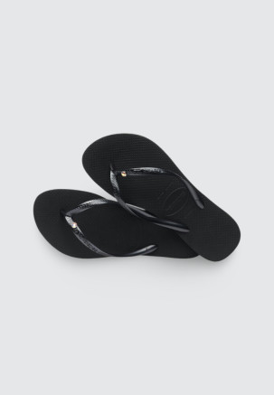 HAVAIANAS SLIM CRYSTAL SWII Negro