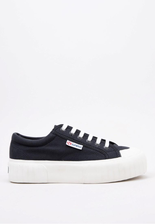 SUPERGA 2631 STRIPE PLATFORM   Negro