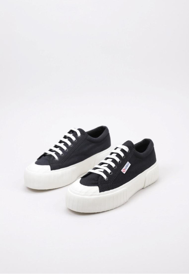 SUPERGA 2631 STRIPE PLATFORM   Negro