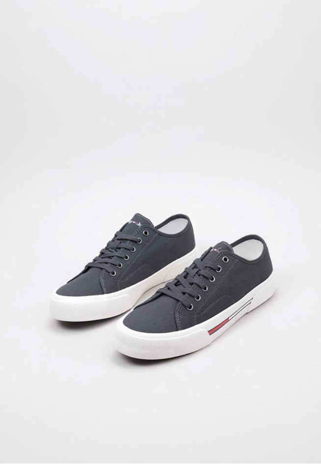 TOMMY HILFIGER TOMMY JEANS LACE UP CANVAS COLOR Gris