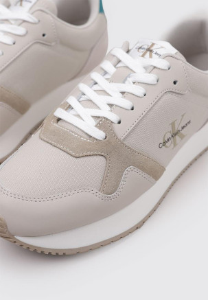 CALVIN KLEIN RETRO RUNNER LOW MIX ML BTW Beige