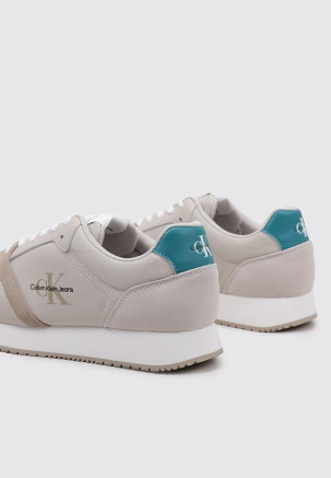 CALVIN KLEIN RETRO RUNNER LOW MIX ML BTW Beige