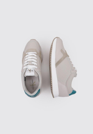 CALVIN KLEIN RETRO RUNNER LOW MIX ML BTW Beige