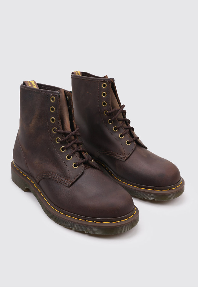 DR MARTENS 1460 Dark Brown Crazy Horse Marrón