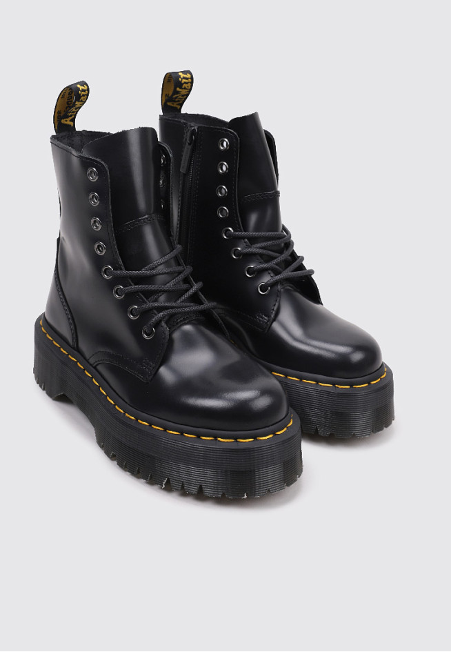 DR MARTENS Jadon Black Polished Smooth Negro
