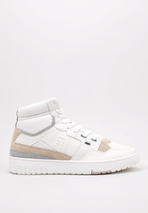 TOMMY HILFIGER TH BASKET BETTER MIDCUT Blanco