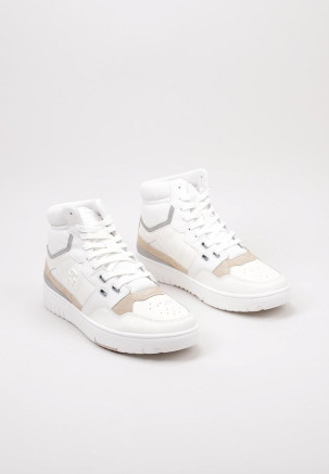 TOMMY HILFIGER TH BASKET BETTER MIDCUT Blanco