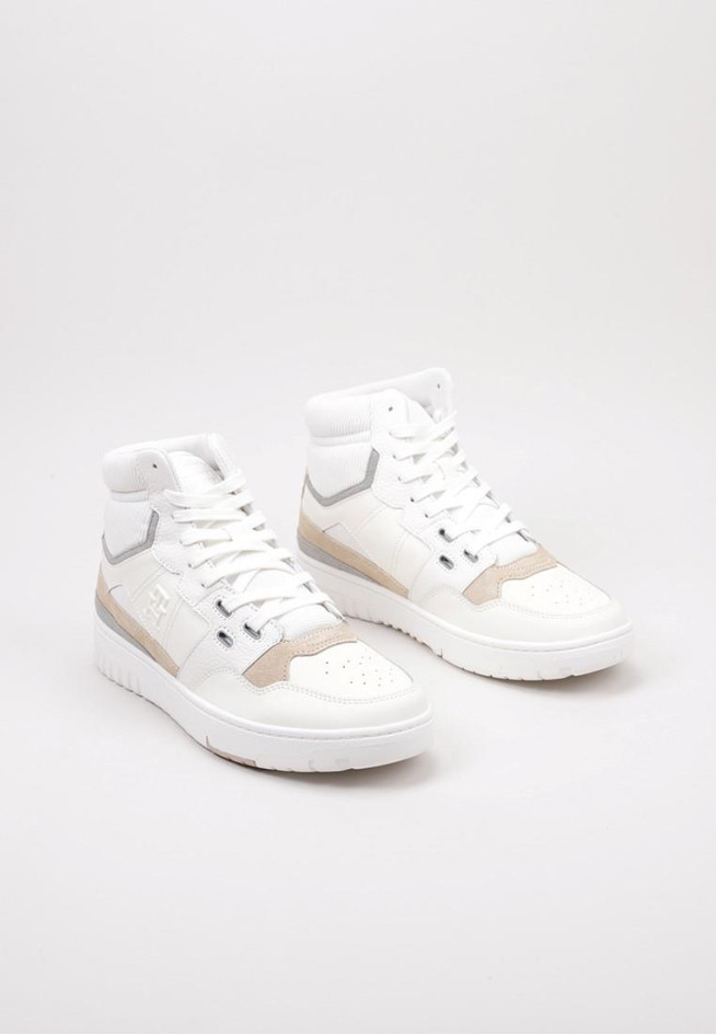 TOMMY HILFIGER TH BASKET BETTER MIDCUT Blanco