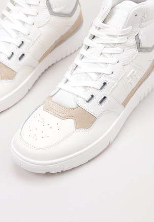 TOMMY HILFIGER TH BASKET BETTER MIDCUT Blanco