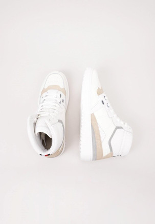 TOMMY HILFIGER TH BASKET BETTER MIDCUT Blanco