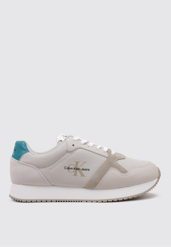 CALVIN KLEIN RETRO RUNNER LOW MIX ML BTW Beige