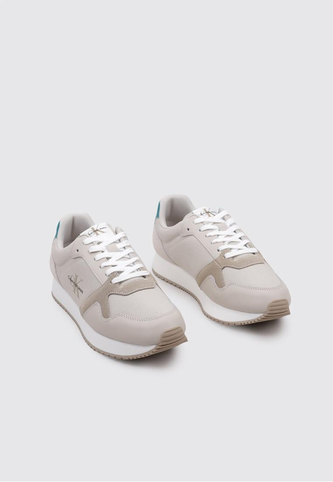 CALVIN KLEIN RETRO RUNNER LOW MIX ML BTW Beige