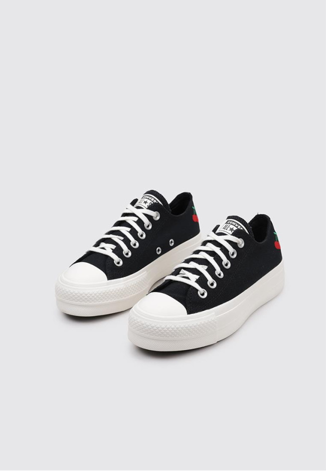 CONVERSE CHUCK TAYLOR ALL STAR LIFT PLATFORM CHERRIES  Negro