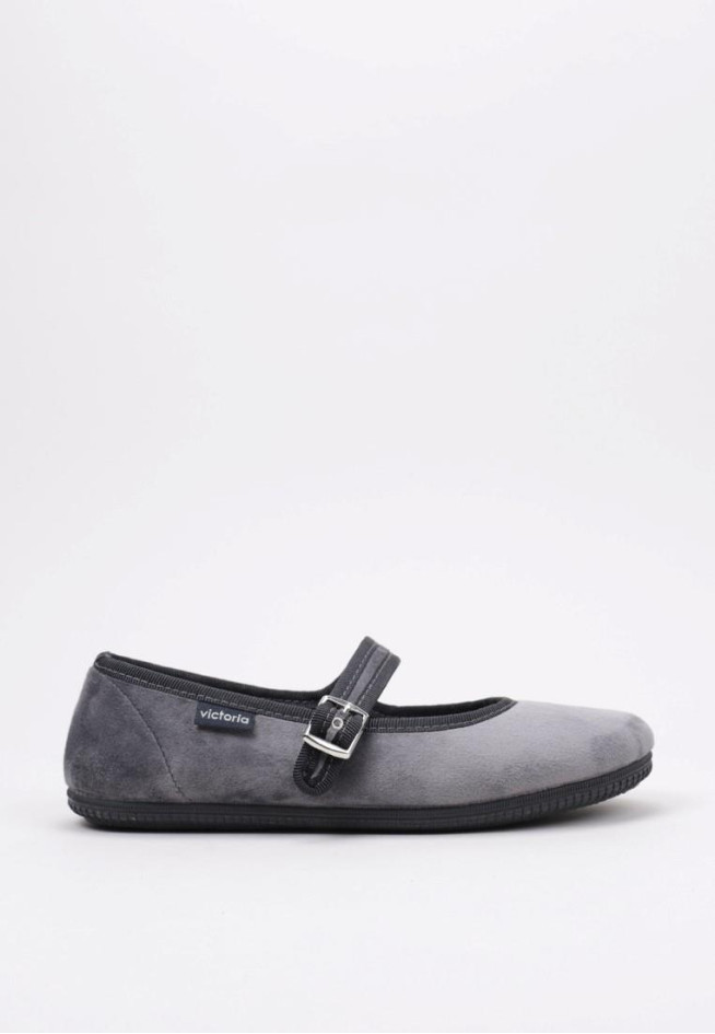 VICTORIA ODA BAILARINA TERCIOPELO Gris
