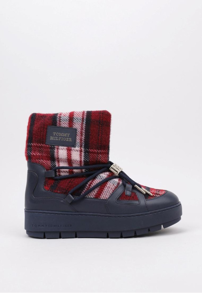 TOMMY HILFIGER TARTAN SNOWBOOT Rojo