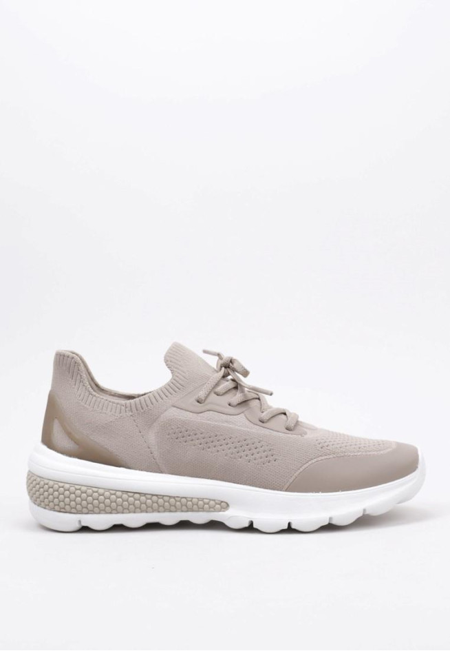 Geox Mädchen D Spherica Actif A Sneaker – Atmungsaktiv, Stoßgedämpft, Aus Elasthan & Metallic-Leder